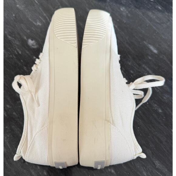 Everlane Forever Canvas 1.5 Platform White LaceUp Sneaker Shoe Casual Everyday-7 - Picture 5 of 8